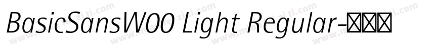 BasicSansW00 Light Regular字体转换